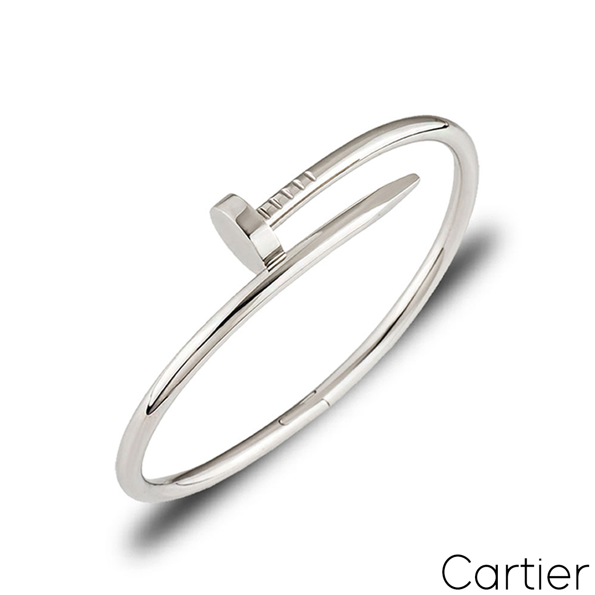 Cartier White Gold Juste Un Clou Bracelet Size 19 B6048319 | Rich Diamonds